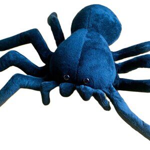 Halloween Creepy Crawly Scary Black Spider Plush Toy Stuffed Animal Decoration